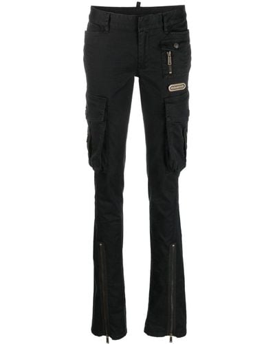 DSquared² Skinny-Jeans mit Cargo-Taschen - Schwarz