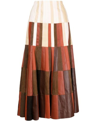 Gabriela Hearst Silk A-line Skirt - Brown