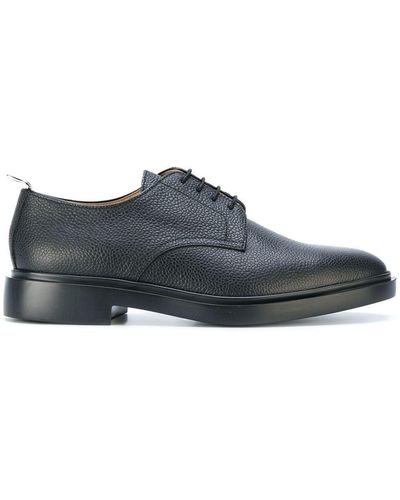 Thom Browne Grained Leather Derby Shoes - Blue