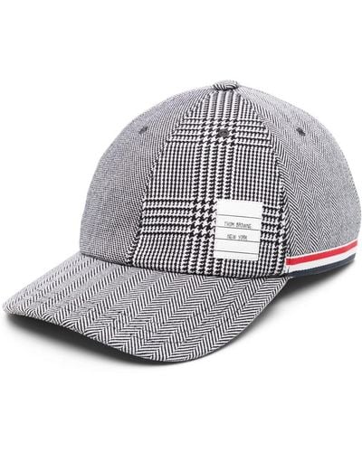 Thom Browne Multi-print Wool Baseball Cap - Grey