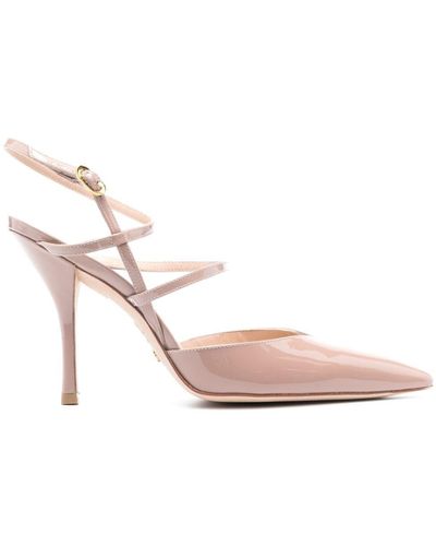 Stuart Weitzman Strapeze 100mm Patent-finish Pumps - Roze