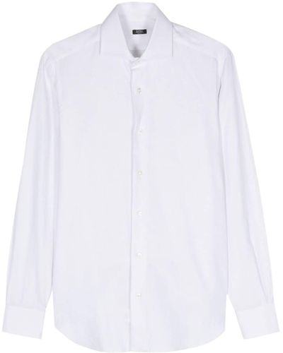 Barba Napoli Langärmeliges Hemd - Weiß