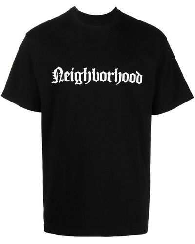 Neighborhood ロゴ Tシャツ - ブラック