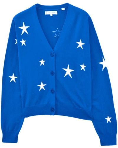 Chinti & Parker Star-intarsia Cotton Cardigan - Blue