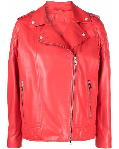 DESA NINETEENSEVENTYTWO Leather Biker Jacket - Red