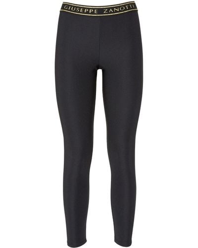 Giuseppe Zanotti High-waisted Logo-waistband leggings - Black
