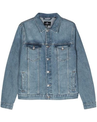 7 For All Mankind Perfect Denim Jacket - Blue