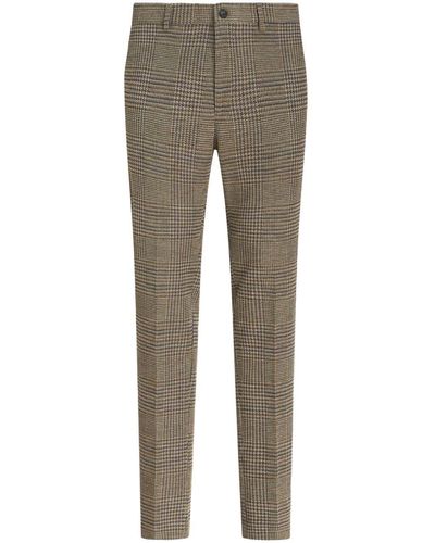 Etro Checked Tailored Trousers - Grey