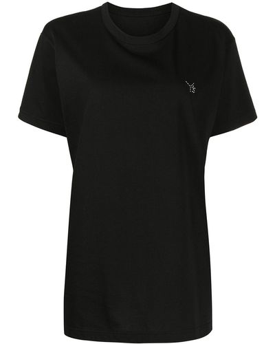 Y's Yohji Yamamoto T-shirt Met Geborduurd Logo - Zwart