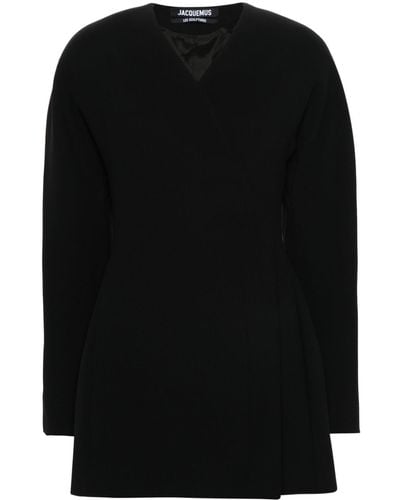 Jacquemus La Oval Robe Mini Dress - Black