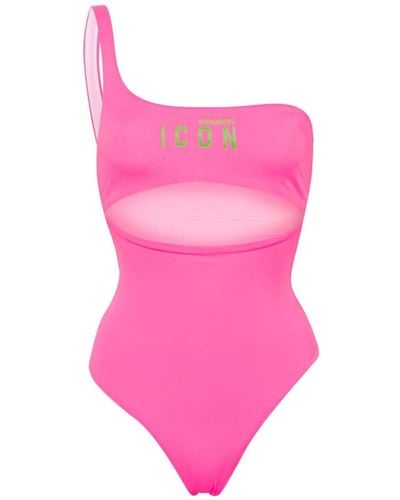 DSquared² Be Icon Cut-out Swimsuit - Pink