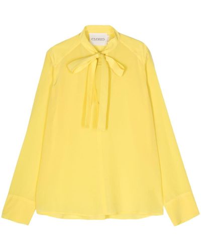 Closed Silk Georgette Blouse - Yellow