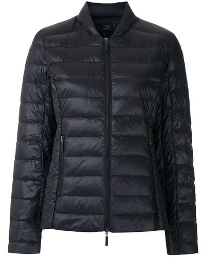 Armani Exchange Zipped Padded Jacket - Black