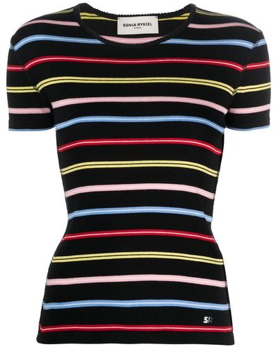 Sonia Rykiel Striped Short-sleeve T-shirt - Black