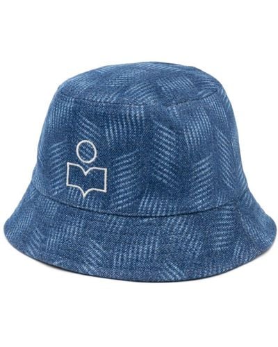 Isabel Marant Abstract-print Bucket Hat - Blue
