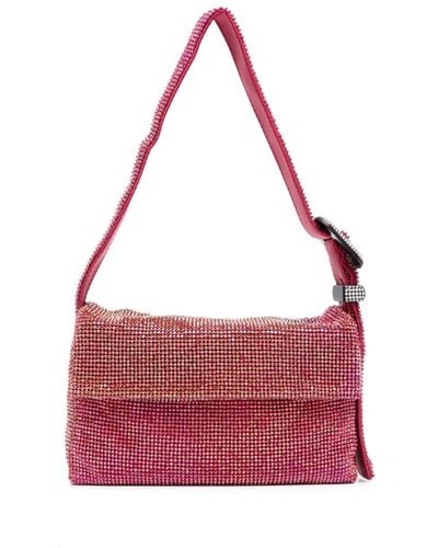 Benedetta Bruzziches Vitty La Mignon Crystal-embellished Shoulder Bag - Red