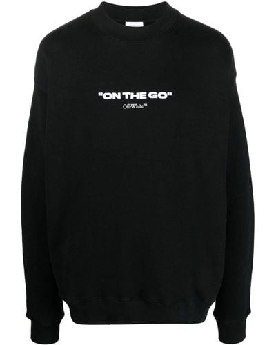 Off-White c/o Virgil Abloh Sweatshirt mit "On the Go"-Schriftzug - Schwarz