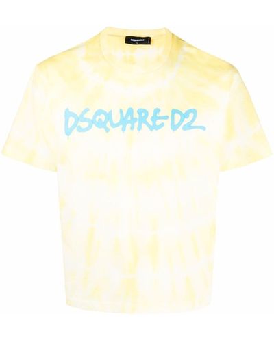 DSquared² T-shirt con stampa - Giallo