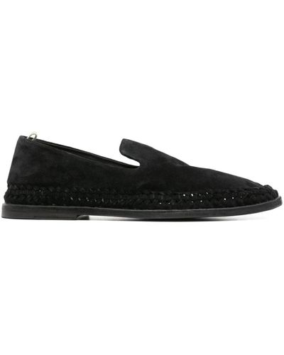 Officine Creative Miles 002 Suede Loafers - Black
