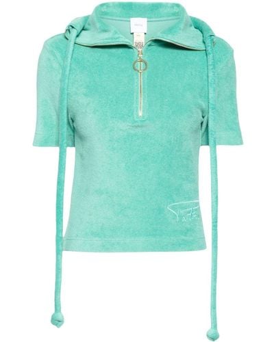 Patou Half-zip Terrycloth Polo Shirt - Green