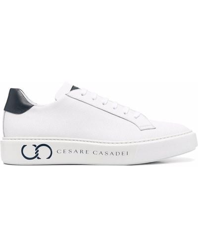 Casadei Sneakers mit Kontrasteinsätzen - Weiß