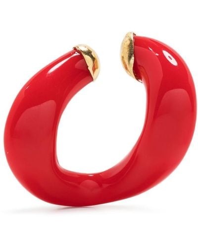Beatriz Palacios Pendiente earcuff con diseño esculpido - Rojo