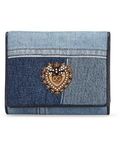 Dolce & Gabbana Devotion Portemonnaie - Blau