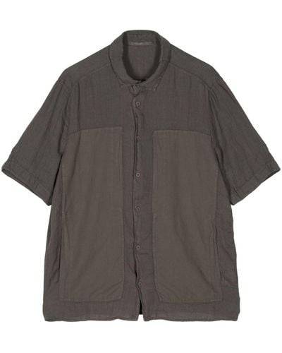 Transit Panelled Short-sleeve Shirt - Grey
