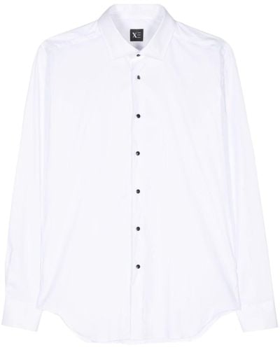 Xacus Popeline-Hemd mit Eton-Kragen - Weiß