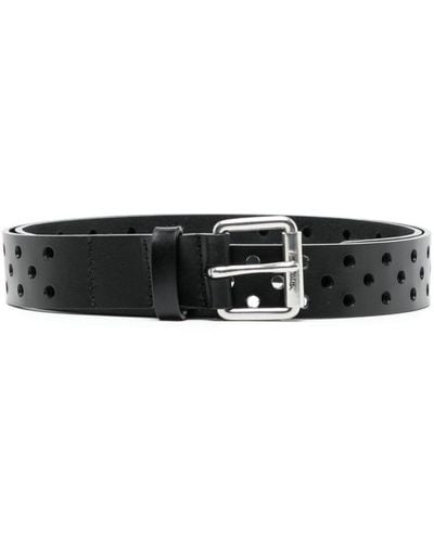 Paul Smith Perforated Leather Belt - Black