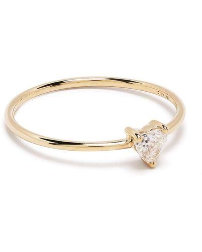 Adina Reyter 14kt Yellow Gold Love Grown Heart Diamond Ring - White