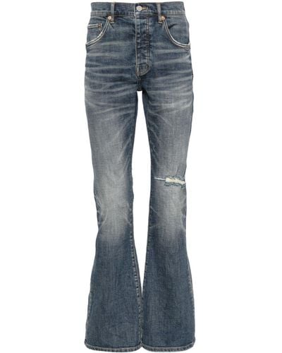 Purple Brand Mid-rise Flared Jeans - Blue