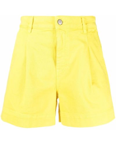 P.A.R.O.S.H. Cabare Pleat-detail Shorts - Yellow