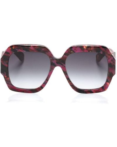 Chloé Gayia Oversize-frame Sunglasses - Purple