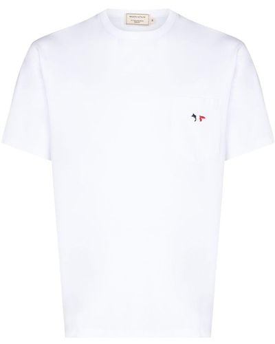 Maison Kitsuné Camiseta con parche Fox Head - Blanco