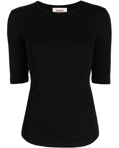 YMC T-Shirt mit rundem Ausschnitt - Schwarz