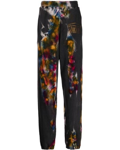 Aries Spray-painted Cotton Track Pants - Black