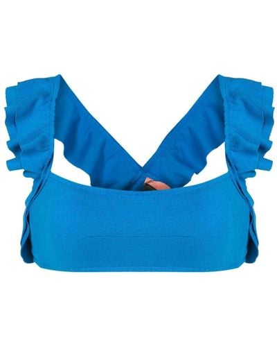Clube Bossa Jasper Ruffled Bikini Top - Blue