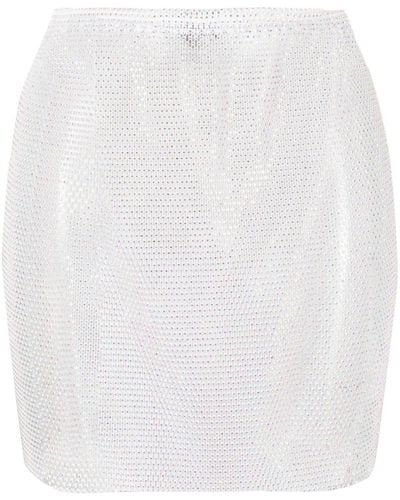 Santa Brands Rhinestone-embellished Miniskirt - White