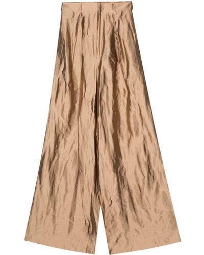 Ralph Lauren Collection Pantalon palazzo Greer - Marron