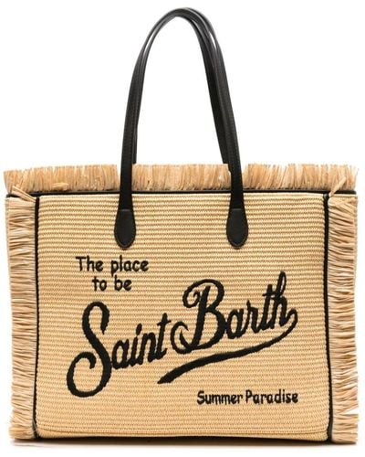 Mc2 Saint Barth Vanity straw beach bag - Natur