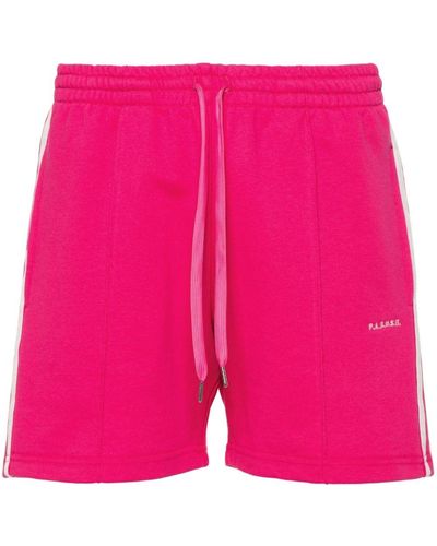 P.A.R.O.S.H. Gestreifte Jersey-Shorts - Pink