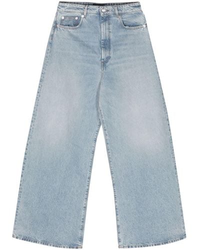 Sportmax Wide-leg Denim Cotton Jeans - Blue