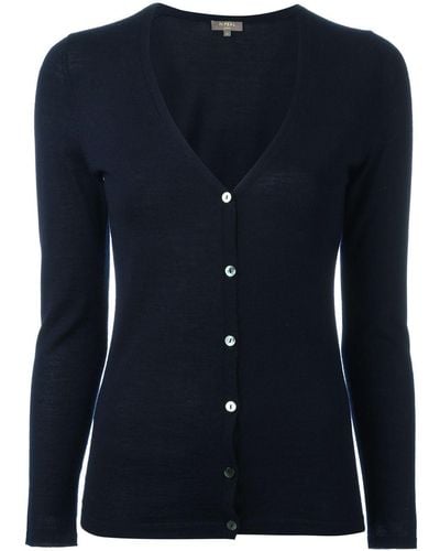 N.Peal Cashmere Cashmere Button Up Cardigan - Blue