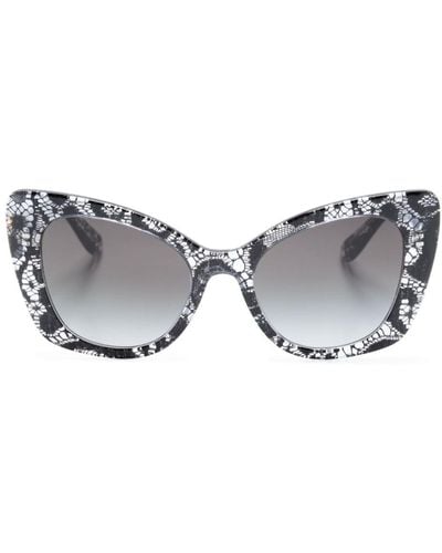 Dolce & Gabbana Sonnenbrille mit Cat-Eye-Gestell - Grau