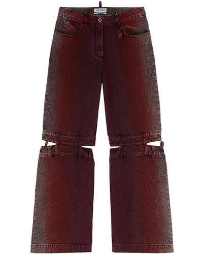 The Attico Uitgesneden Jeans - Rood