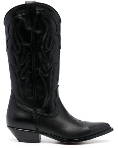 Sonora Boots Bottes Santa Fe en cuir - Noir