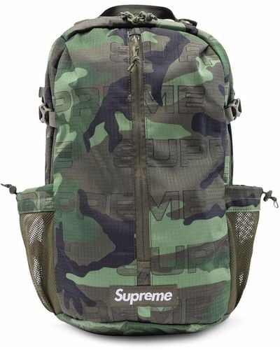 Supreme Camouflage-print Backpack - Green