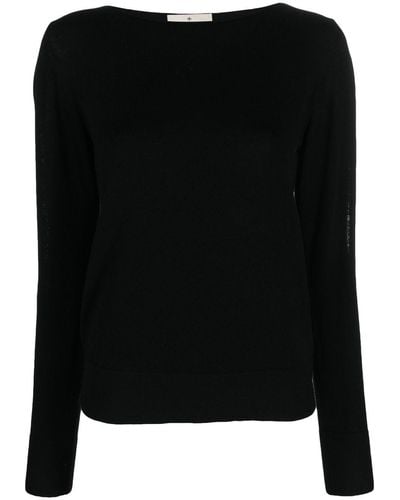 Bruno Manetti Crew-neck Knitted Top - Black