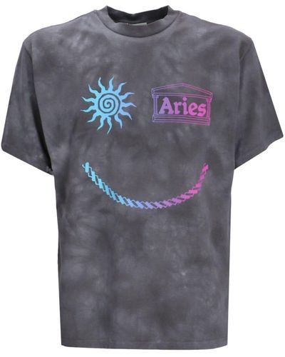 Aries T-shirt Met Print - Grijs